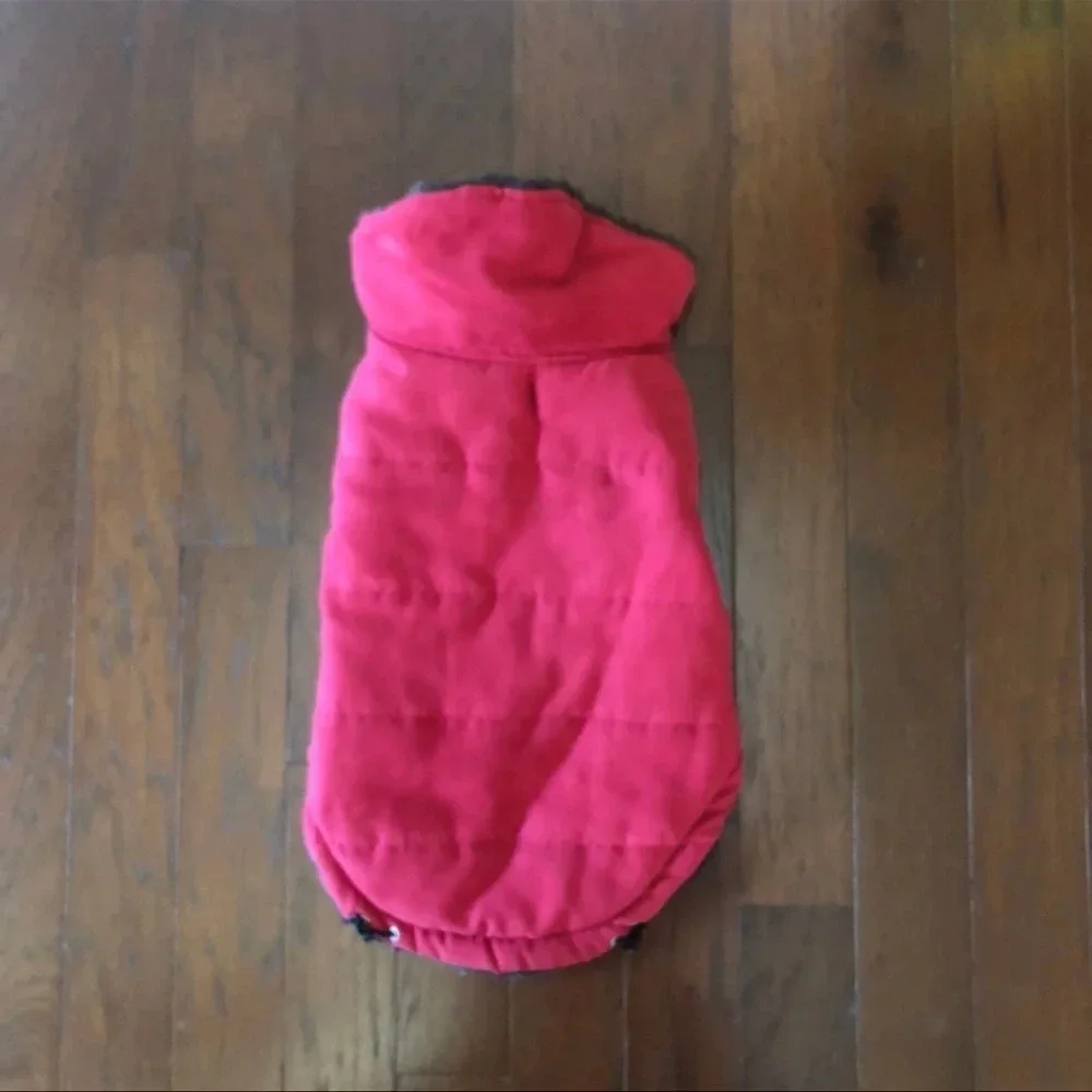 Red dog Faux Suede Coat Large